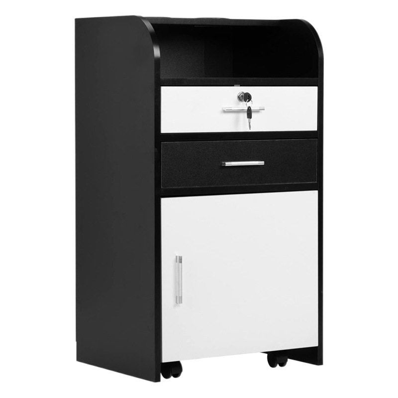 Barber tienda estante de almacenamiento peluquería carrito salón de belleza rack de peluquería suministros gabinete de almacenamiento