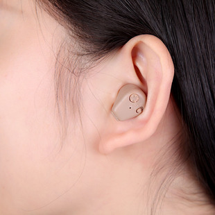 Rechargeable In-Ear Hearing Aid for the Elderly, Single-Ear Invisible In-Ear Wireless Hearing Aid Sound Amplifier