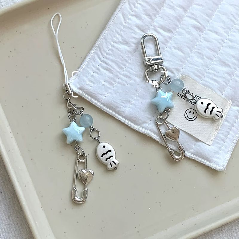 Fun Cartoon Fish Hanging Chain Phone Chain Beaded Pendant Cute Phone Chain Bag Decoration Keychain Fun Cartoon Fish Hanging Chain Phone Chain Beaded Pendant Cute Phone Chain Bag Decoration Keychain
