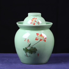 景德镇陶瓷泡菜坛子家用土陶密封储物罐四川咸菜酸菜小腌菜缸带盖