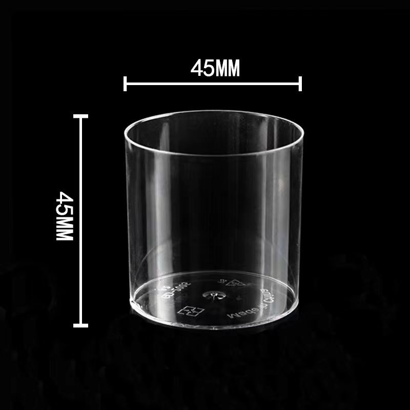 Taza cuadrada puntual Taza redonda Una variedad de tazas de postre Taza de pudín Taza de mousse Plato Cuchara de plástico desechable Amazon