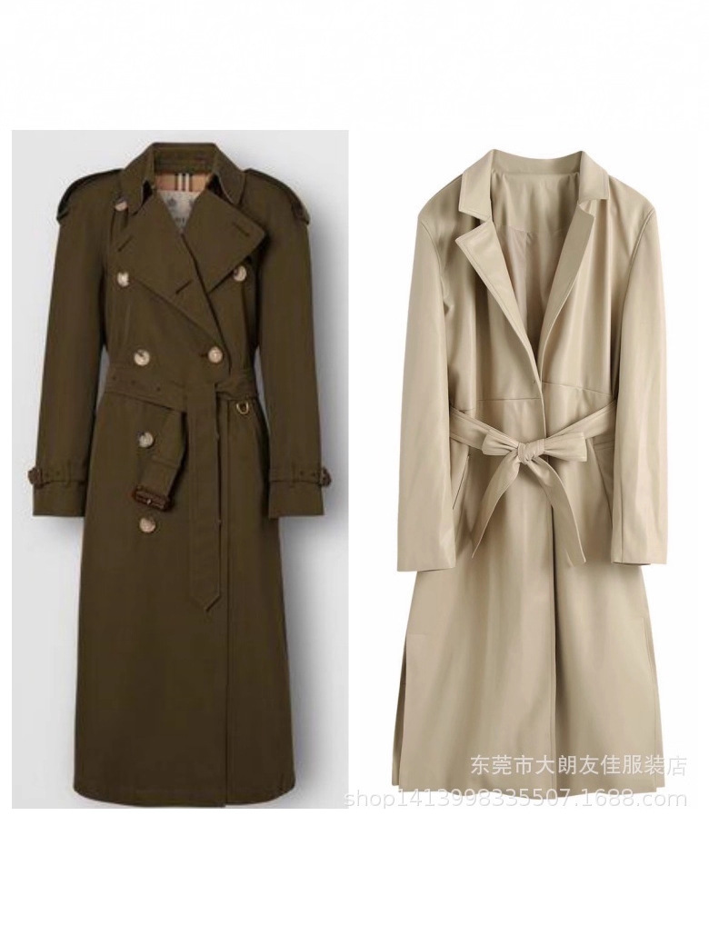 Comercio exterior barato de estilo europeo y americano cinturón de ropa de mujer abrigo temperamento transfronterizo algodón medio largo fino una sola pieza solitaria miscelánea