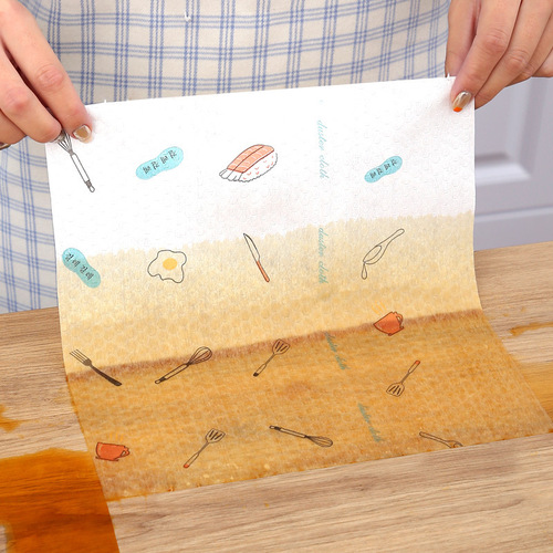 Pack of 40 pieces of disposable non-woven no-wash rags, absorbent lazy rags, non-stick oil cleaning table and dishwashing cloths