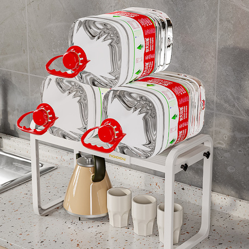 Cabinet layered rack retractable kitchen sink pot storage rack free of installation floor-standing multi-layer partition storage rack