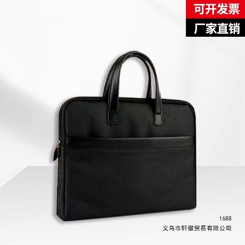 New business briefcase, men's handbag, waterproof, suitable for carrying documents and materials for meetings, office work, and training
