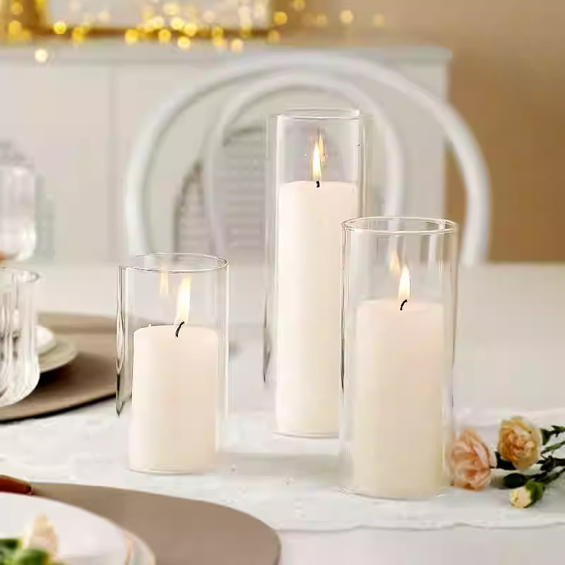 Portavelas con Aroma Navideño, Copa Decorativa para Hotel, Restaurante, Jarrón, Decoración para Bodas, Cumpleaños, Fiestas, Adorno Redondo para Velas