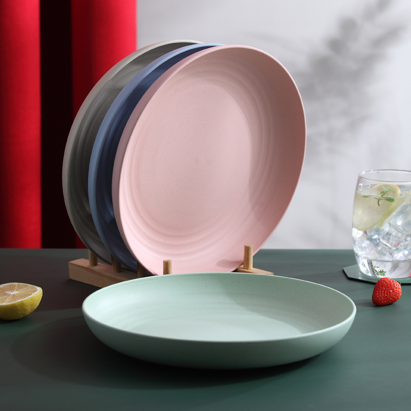 인터넷 연예인 노르딕 밀 밀짚 접시 과일 플레이트 야채 플레이트 플라스틱 침 뼈 플레이트 말린 과일 플레이트 식기 대형 플레이트