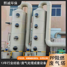 废气处理设备洗涤净化塔PP喷淋塔 工业除尘除雾定制塑料酸雾塔