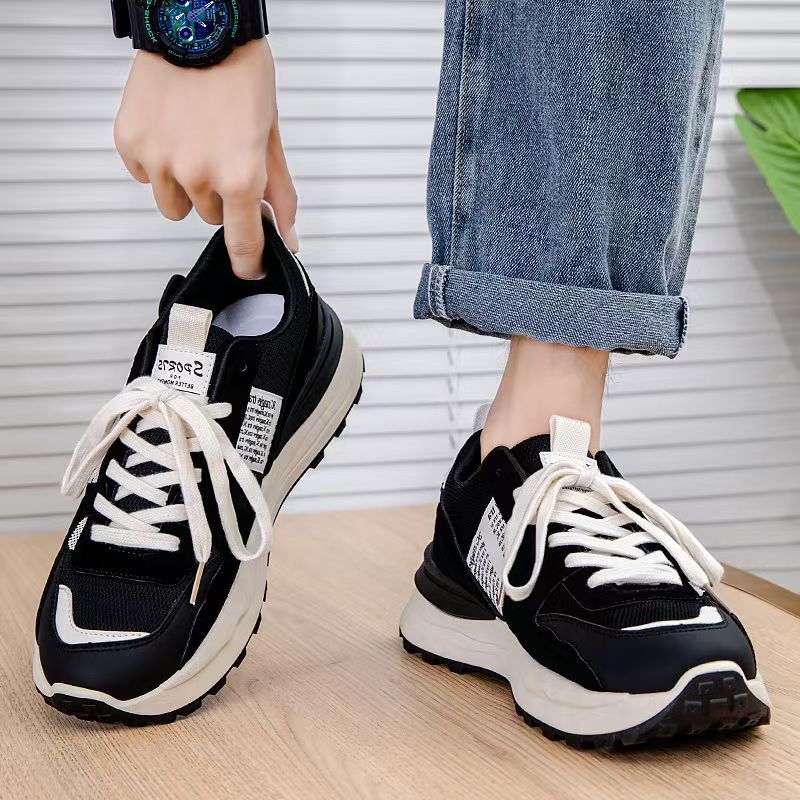 Zapatos de Hombre Modernos Invierno 2025, Nuevos Tenis Deportivos Transpirables Casuales Versátiles con Suela Gruesa Tipo Waffle