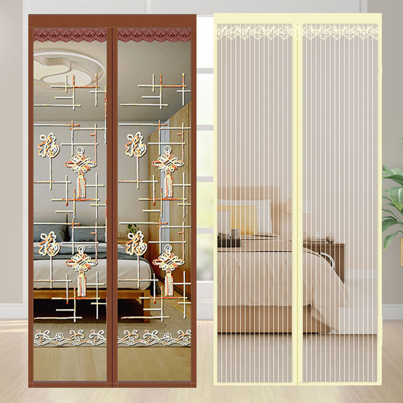 Mesh Curtain Summer Anti-mosquito Door Curtain Velcro Bedroom Home Partition Curtain Magnet Self-absorption Gauze Door and Window Anti-fly Encryption