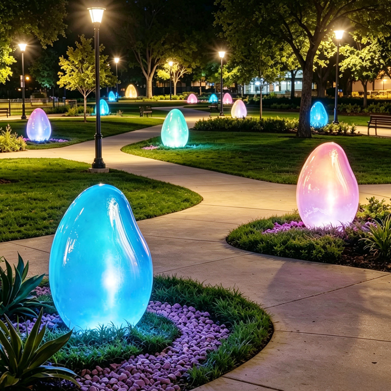 Led Interactive Dinosaur Egg Light Touch-Activated Glowing Colorful Magic Bean Cross-Border Fun Egg Park Scenic Area Square-Shaped Light Led Interactive Dinosaur Egg Light Touch-Activated Glowing Colorful Magic Bean Cross-Border Fun Egg Park Scenic Area Square-Shaped Light