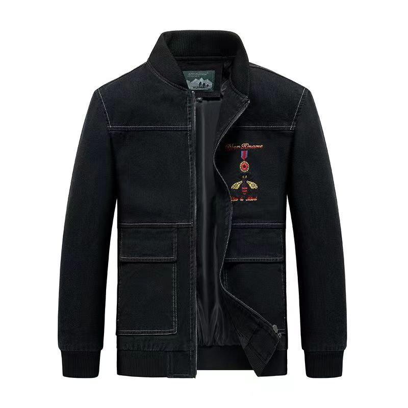 Cross-Border Foreign Trade Denim Men's Jacket Spring and Autumn New Style Simple and Fashionable Korean Style Trendy Denim Jacket
