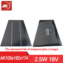 太阳能板钢化玻璃层压组件5V/6V/9V/18V家用户外单晶硅光伏发电板