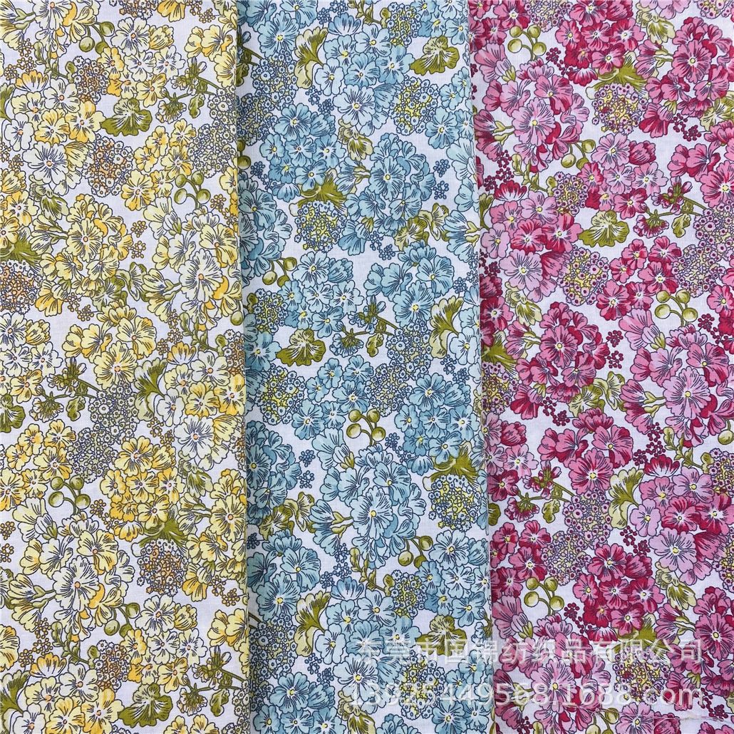 田园风小清新印花布 春夏新款40支棉布印小碎花 衬衣连衣裙面料