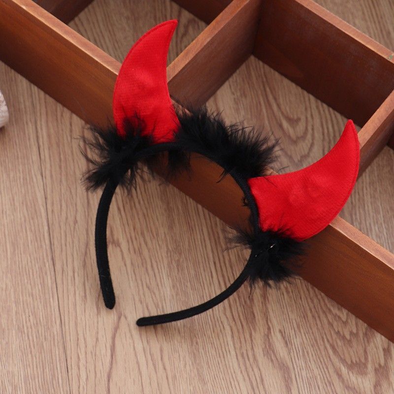 万圣节恶魔发箍儿童节日派对小牛角头箍舞会cosplay装扮道具头饰|undefined