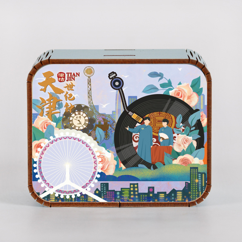 オリジナルアモイ重慶南京西安都市動態オルゴールオルゴールオルゴール観光記念品|undefined