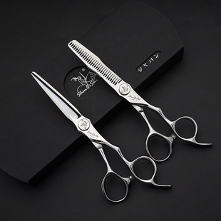 Cross-border Professional Barber Scissors Hair Salon Special Barber Scissors Broken Hair Thinning Liu Hai Scissors suit Hairdressing Scissors Household