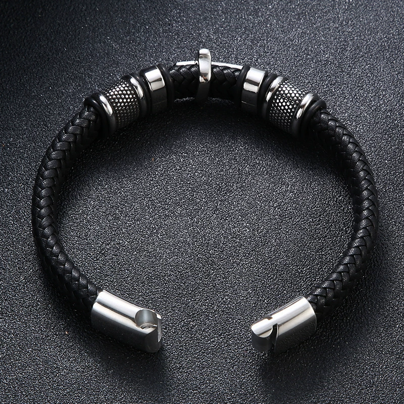 Плетеный классический ретро-браслет в стиле панк