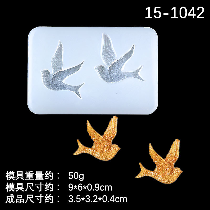Nueva golondrina pájaro silicona molde Mesa decoración colgante hecho a mano epoxi DIY accesorios de la joyería decoración del molde