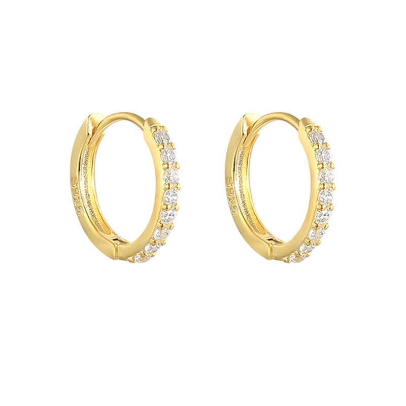 Pendientes de plata 925 con circonitas, estilo coreano (venta caliente Amazon)