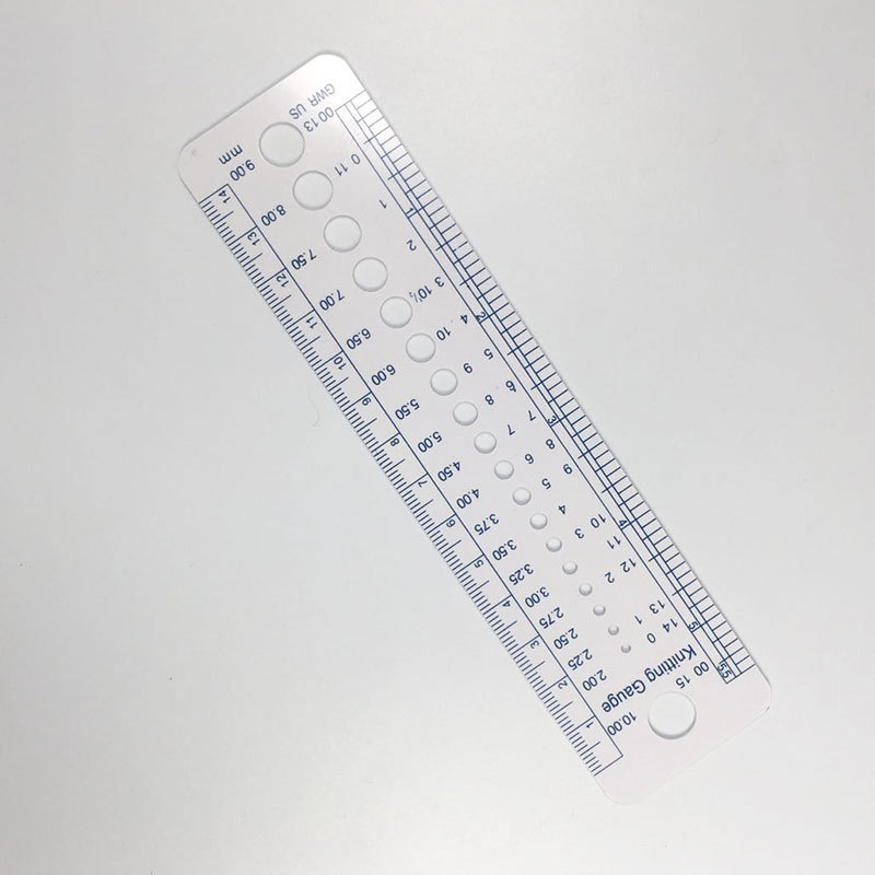 塑料尺规毛线针毛衣针编织量尺工具标尺卡尺diy布艺辅料测针器测