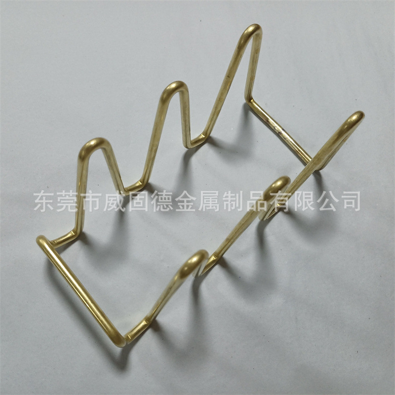 黄铜展示架 钱包皮夹展示架 金属支架 黄铜棒加工 黄铜棒折弯