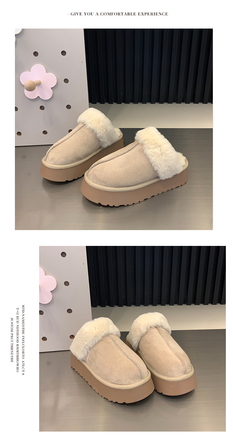 Pantofole pelose Baotou da donna da indossare fuori autunno e inverno nuovo stile celebrità di Internet muffin suola spessa più scarpe di cotone pigro calde di velluto_voghion.com