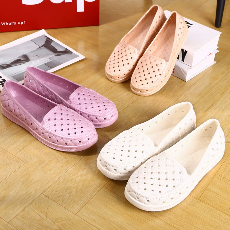 Женские сандалии, популярная обувь в римском стиле, на толстой подошве, нескользящие, с закрытым носком, подходят для мам, для улицы, обувь для студенток-медсестер, оптом, нескользящие, безопасные.