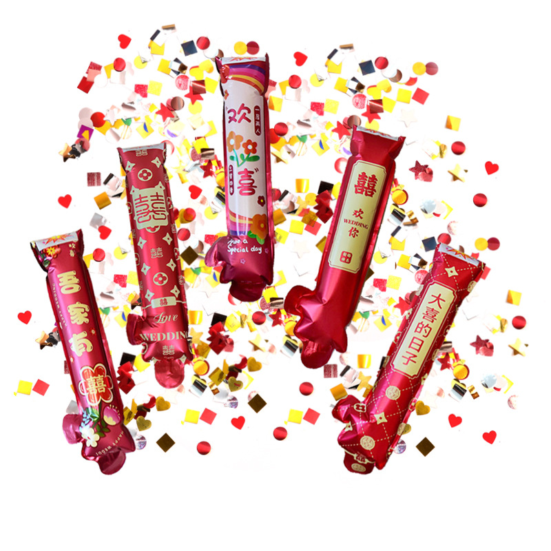 Boda inflada varita de regalo de flores suministros de boda atmósfera fotos props fiesta creativa pistola de lentejas