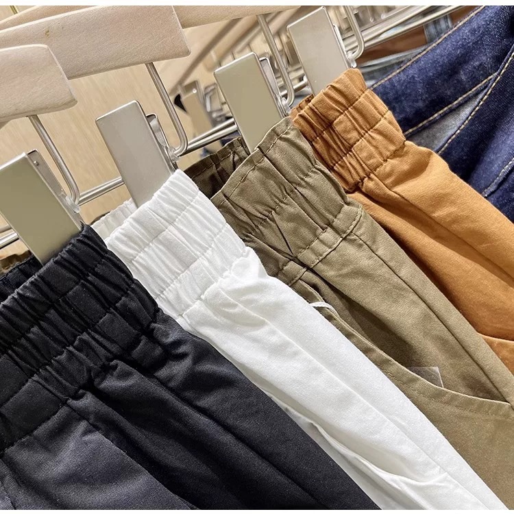 High Waist A-Line Pure Cotton Shorts For Women, Loose Fit Wide Leg Casual Summer Shorts With Tummy Control_ecoleips.com