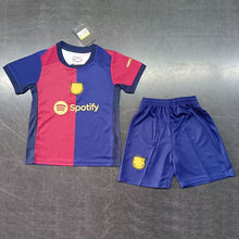 24-25巴塞罗那主场球衣短袖成人足球服套装比赛服印号批发一套代