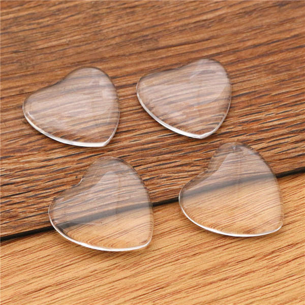transparent glass accessory heart shaped