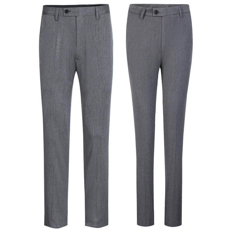 Ropa de negocios pantalones de traje de hombre pantalones de traje casual rectos para hombres pantalones de traje de negocios pantalones de primavera y verano para hombres sin planchar pantalones elásticos