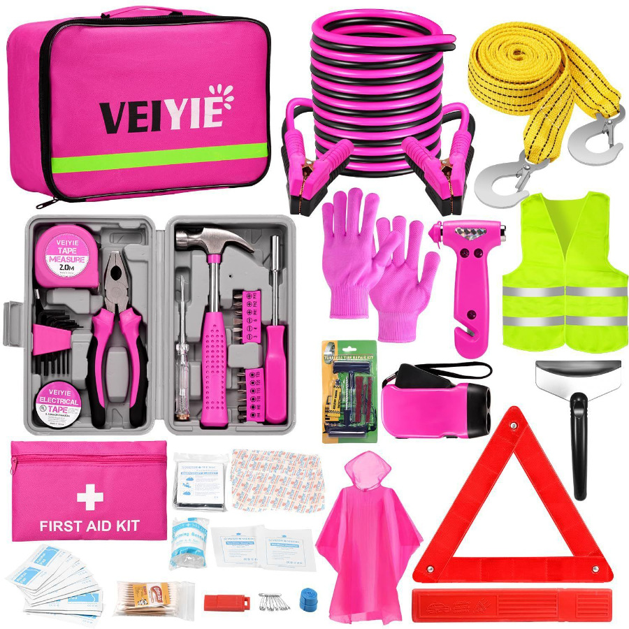Emergency rescue kit for vehicles, self-driving tours, outdoor self-help equipment, and emergency first-aid repair tool box