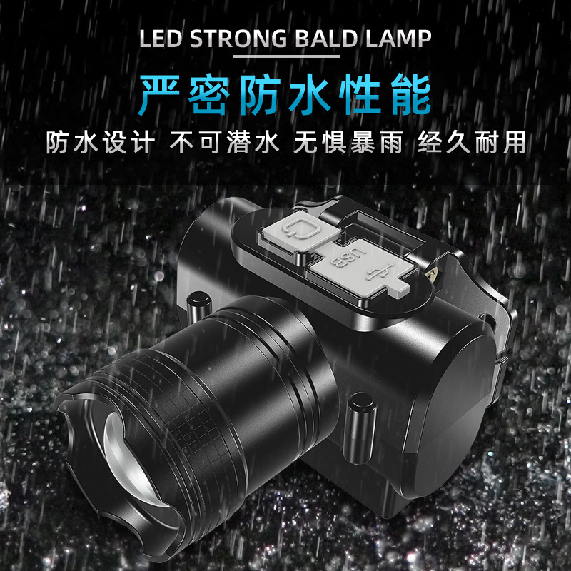 Cross-Border White Laser Headlight Telescopic Zoom Rechargeable Outdoor Solar Night Riding Head-Mounted Fishing USB Headlight Cross-Border White Laser Headlight Telescopic Zoom Rechargeable Outdoor Solar Night Riding Head-Mounted Fishing USB Headlight