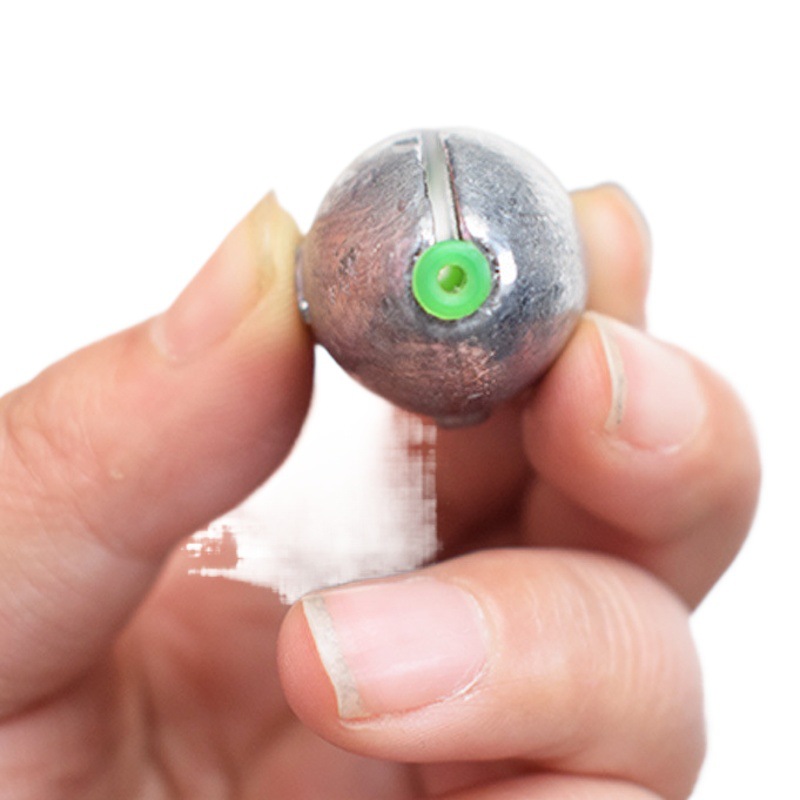Wholesale fishing gear accessories Japanese style open lead mouth not hurt line plastic core olive Tongxin lead pendant raft fishing Japanese style lead pendant