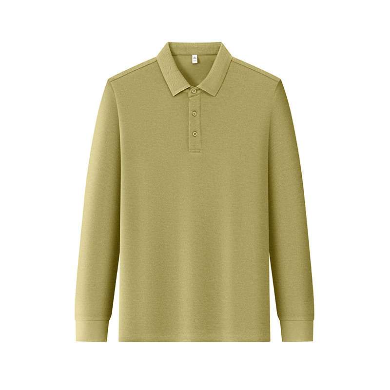 Hombres de camiseta de camiseta de polo de golf, ropa de trabajo, camiseta de polo de manga larga de alta gama personalizada