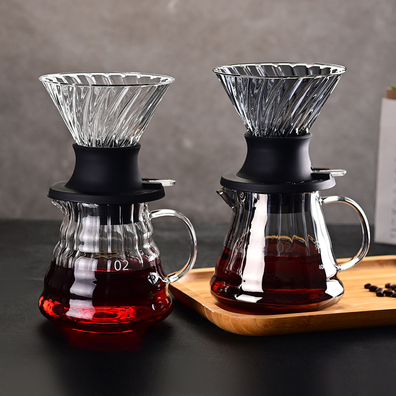 Smart Cup Coffee Filter Cup Glass Drip Filter Cup Soaking Tea suit Coffee Pot Hand Brewed Coffee Appliance Filter