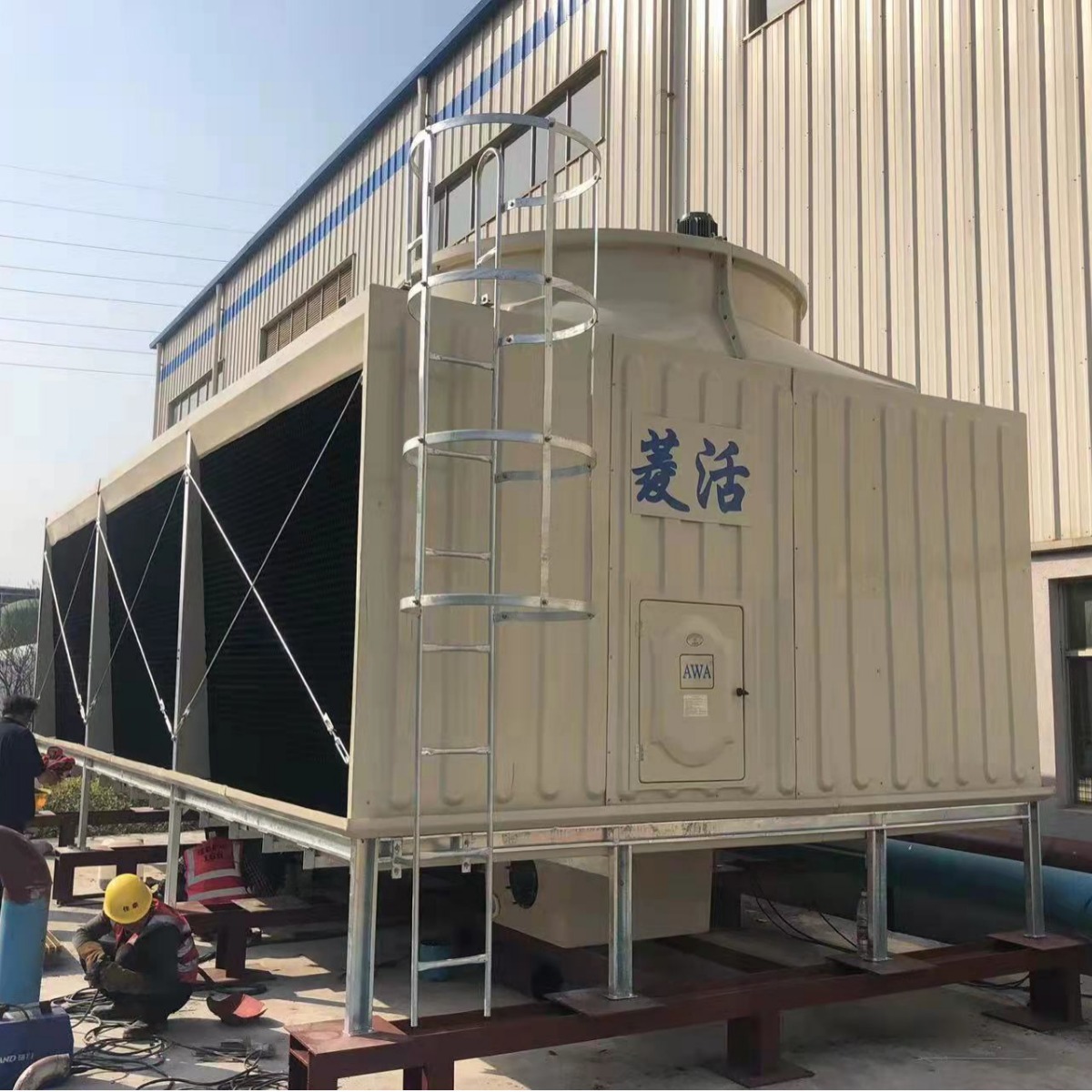 深圳市厂家直供600T（200T组合）菱活横流低噪音方形冷却塔