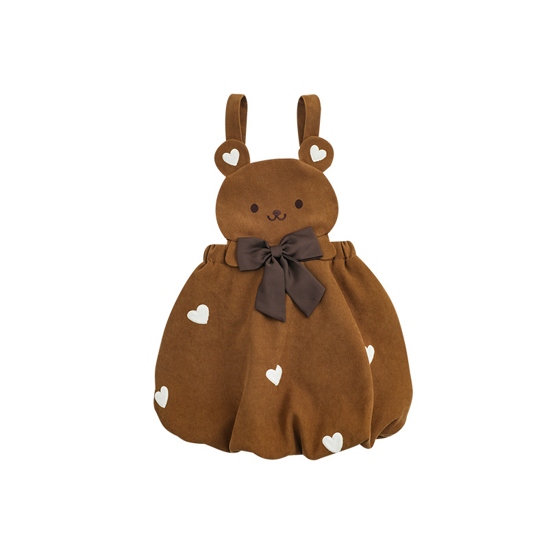 Wulibuyi niñas traje de otoño dibujos animados suspender falda arco decoración del bebé lindo calcetines camisa los niños