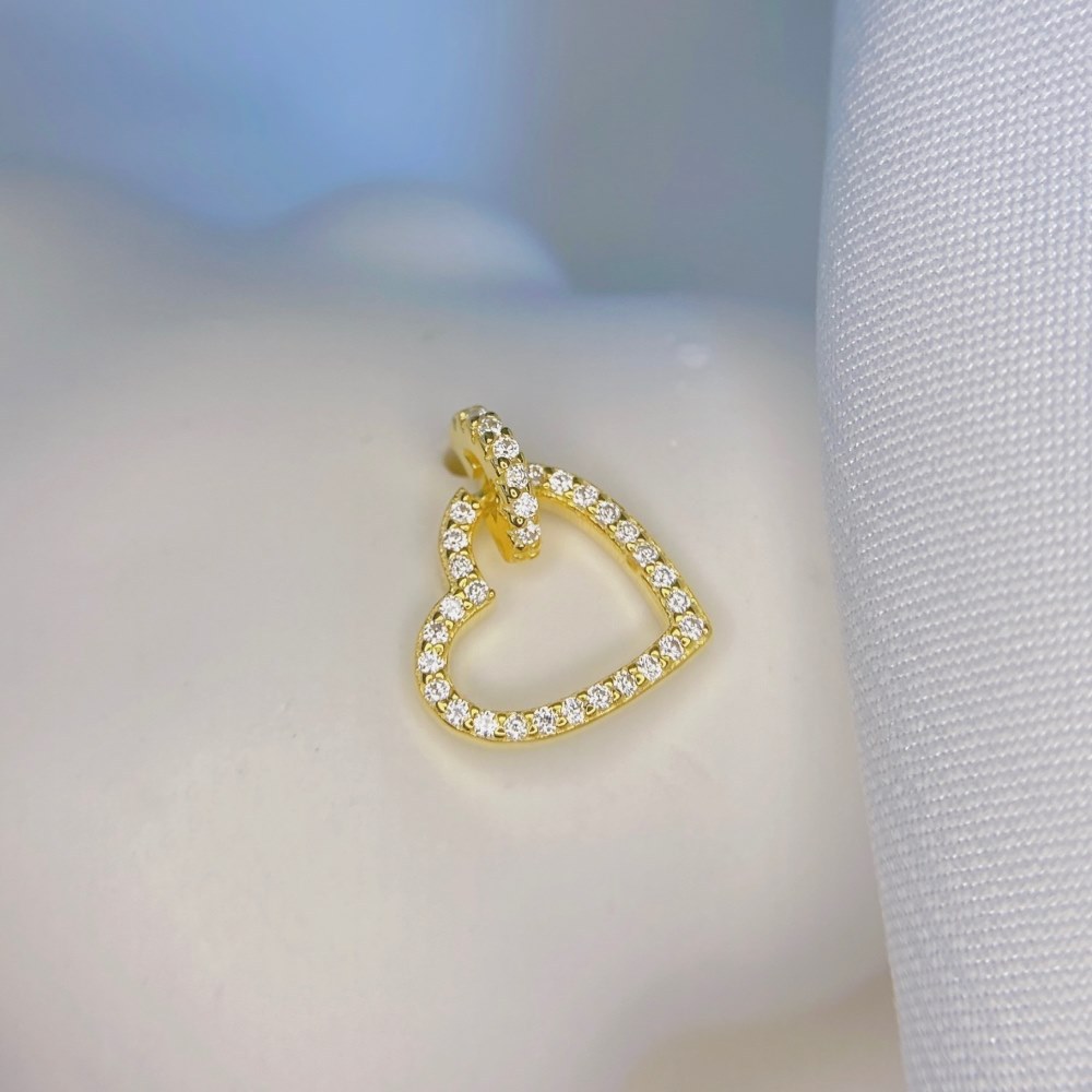 Heart Shape Pattern Women'S Gender 1 Pair Fashion Heart Shape Sterling Silver Plating Zircon Drop Earrings