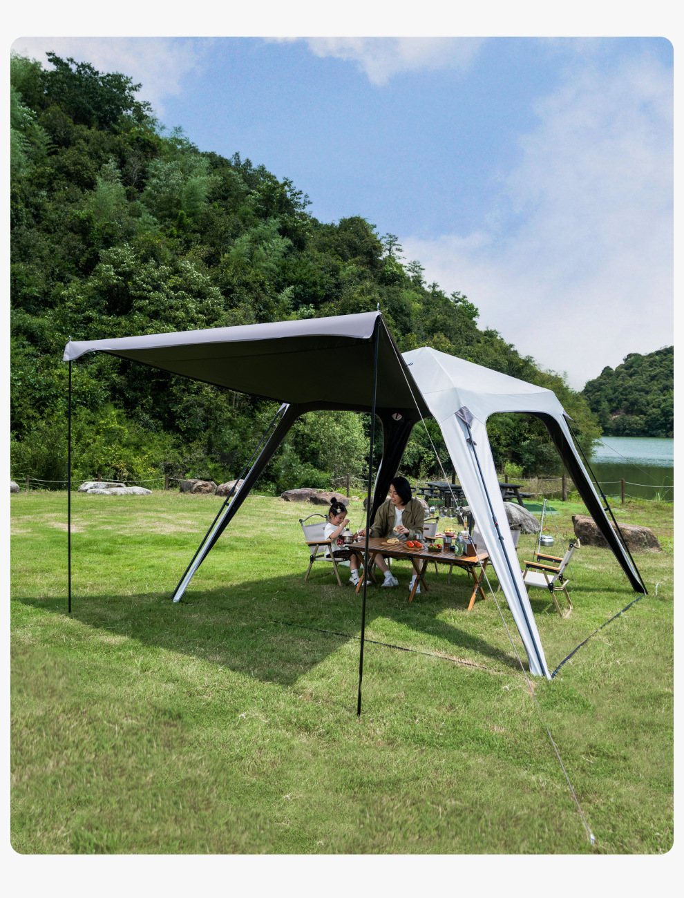 I Fly Dome Tent Outdoor Camping Vinyl Sunshade No-Setup Lazy Quick-Open Automatic Canopy Sky-High