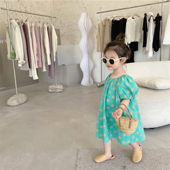 Girls backless dress summer children's polka dot skirt children's skirt 3-8 years old children's clothing dropshipping