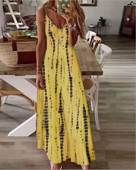 Plus Size Womens Strappy Tie Dye PRINTED Beach Holiday Summer Long Maxi  Dress UK | eBay UK
