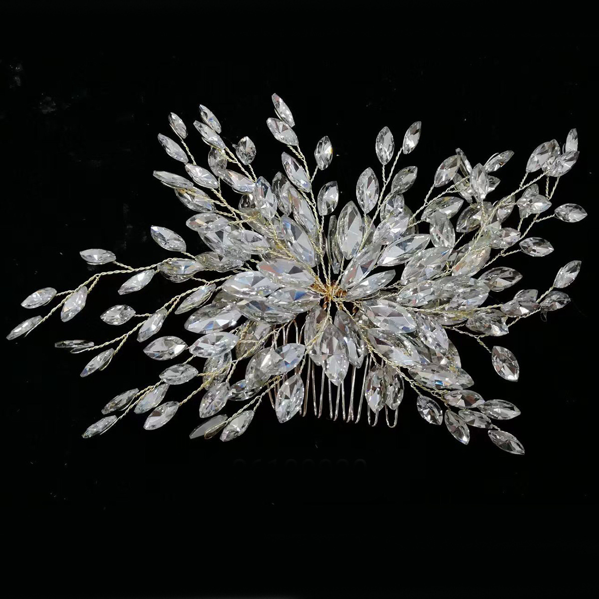 Fashion Inlaid Diamond Fashion Flower Bridal Hairpin display picture 1