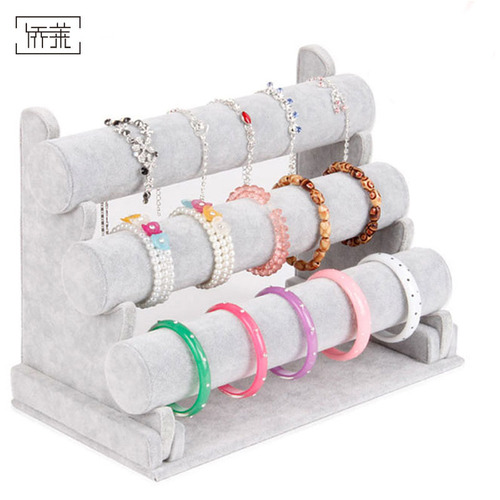 Single-layer velvet bracelet stand jewelry display stand watch props three-layer bracelet bracelet display stand