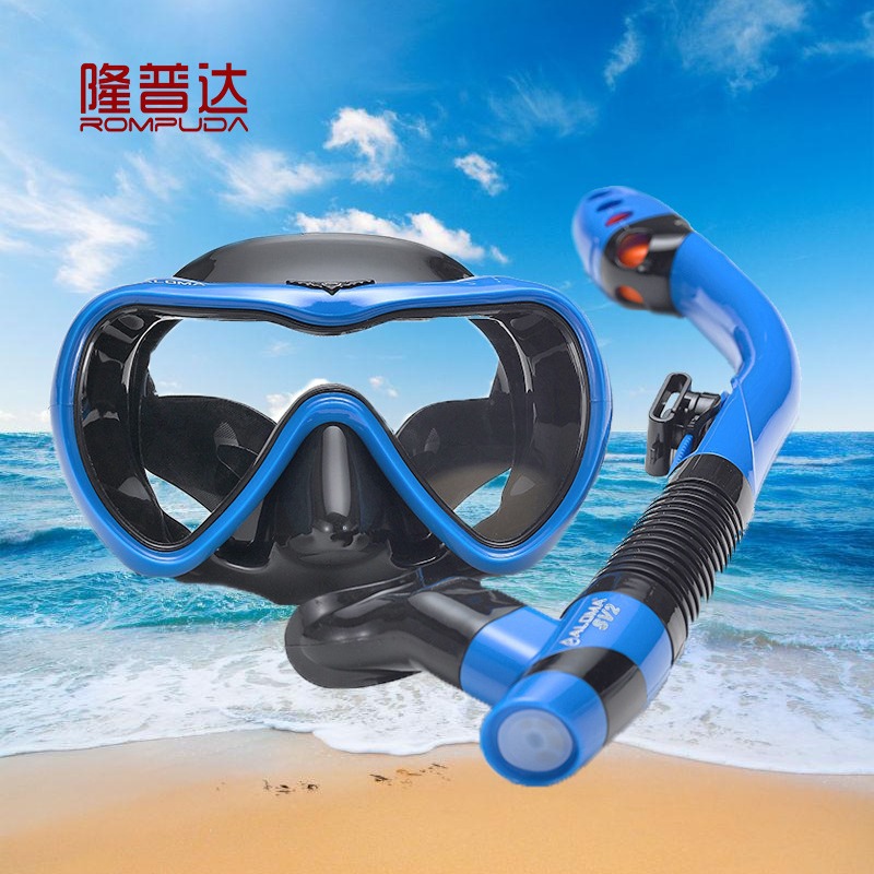 Wholesale Processing Snorkeling Erbao Fully Dry Diving Mask Snorkel Package Liquid Silicone Mask