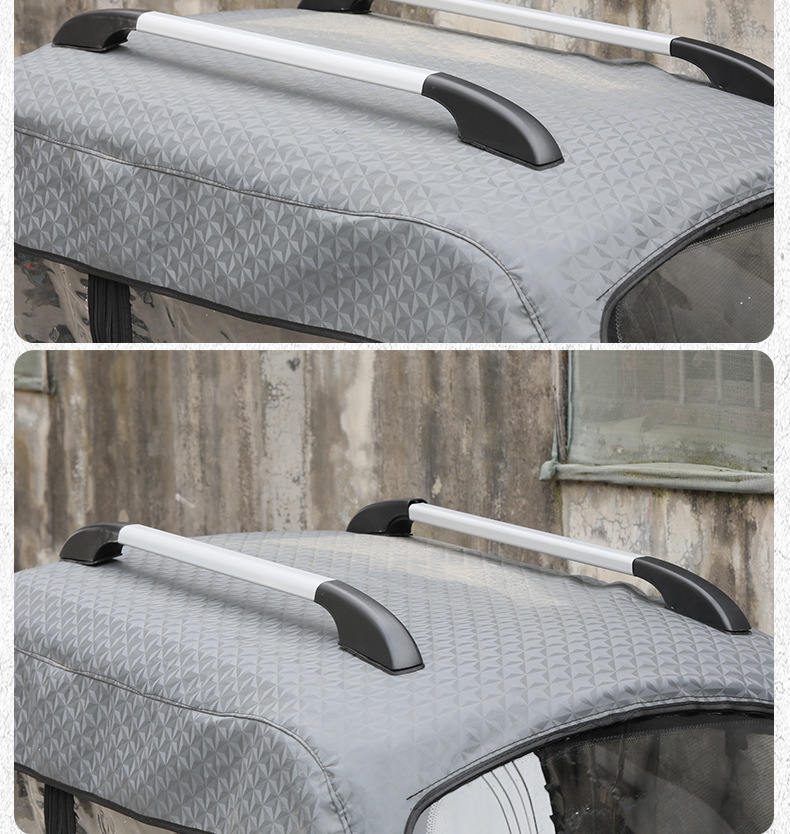 Upgraded Durable Electric Vehicle Roof Rack with Super Strong Load-Bearing Capacity, Thickened and Reinforced Aluminum Rod, Universal Storage Rack for Tricycles