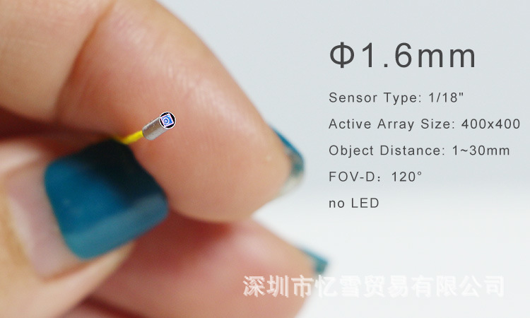 1.6 mm diameter medical endoscope 1.6 megapixel OV6948 core sensor 30fps high frame rate