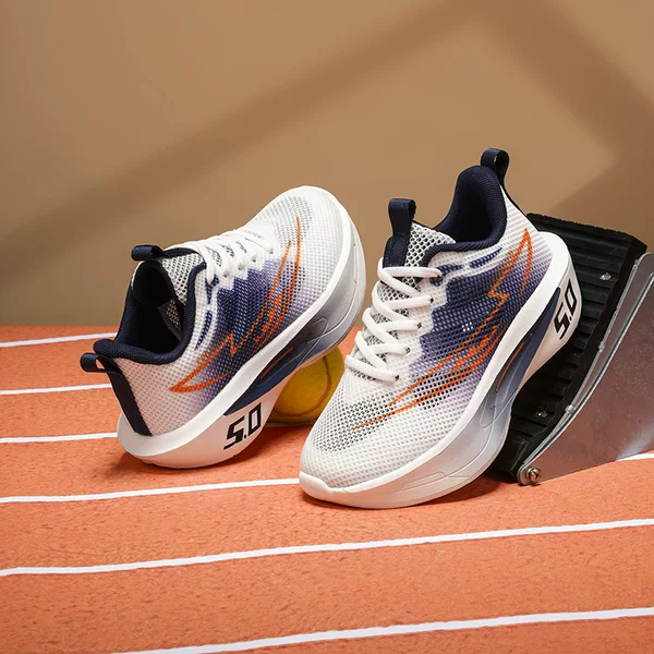 Autumn rotating buckle basketball shoes for boys, breathable mesh athletic shoes, non-slip and wear-resistant, suitable for middle and large-sized children, and designed for practical use in basketball games